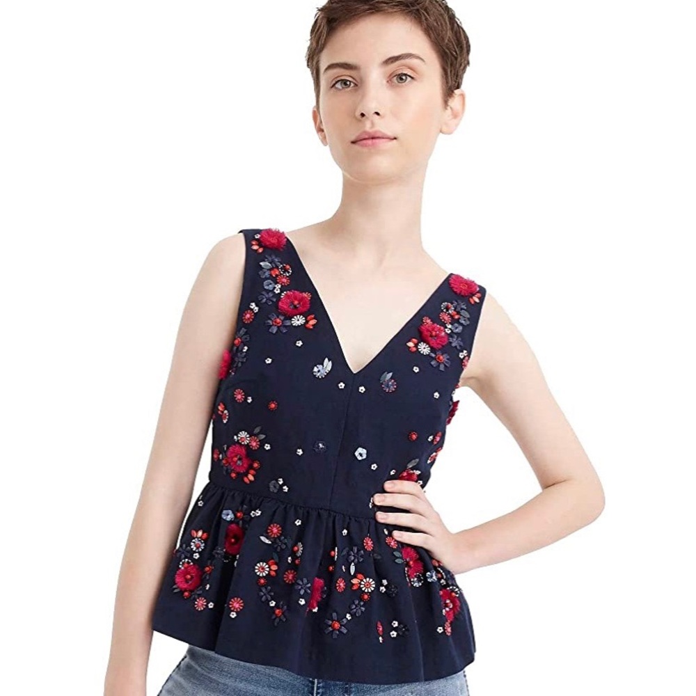 Embellished J. Crew top